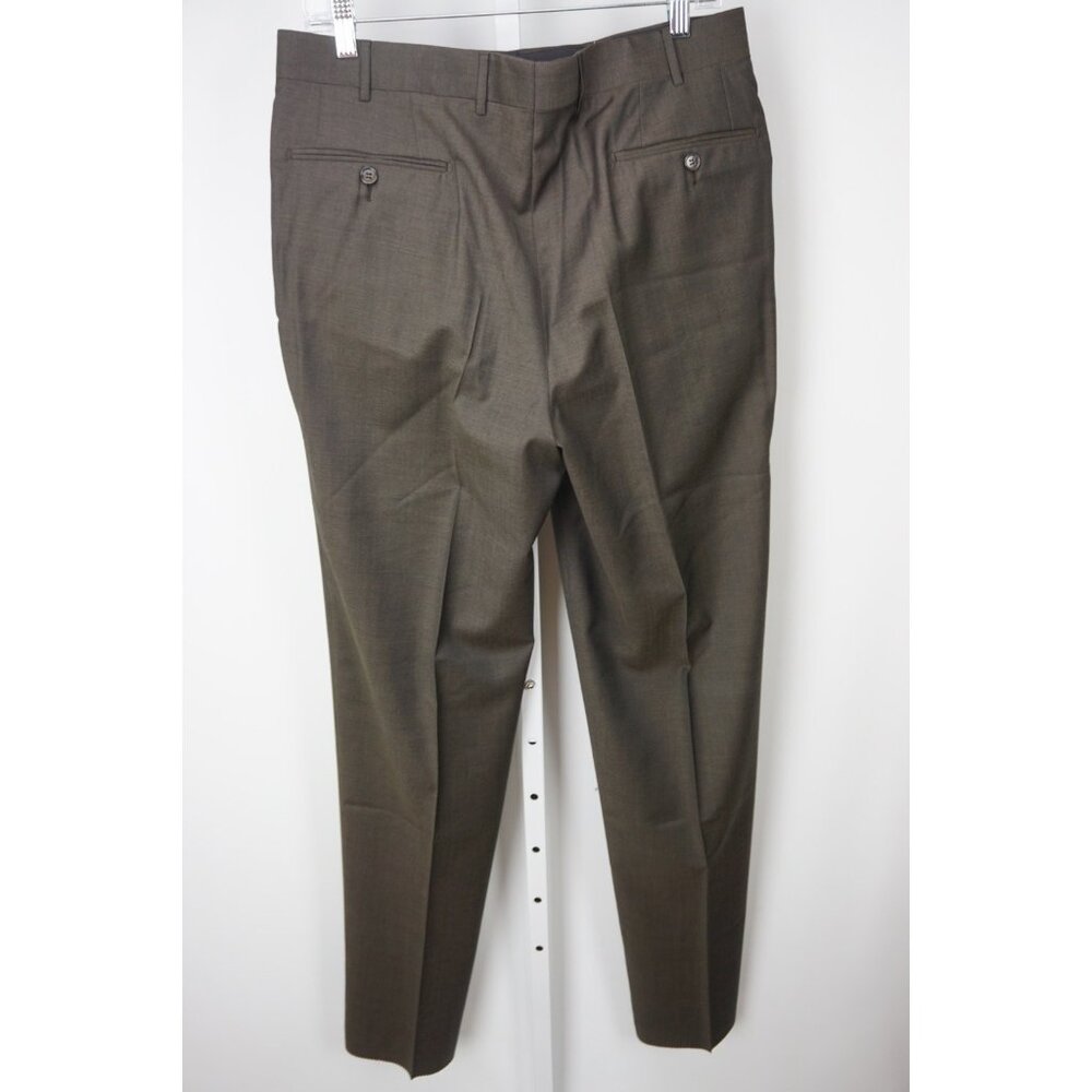 Corneliani Master Solid Brown 100% Wool Dress Pan… - image 3